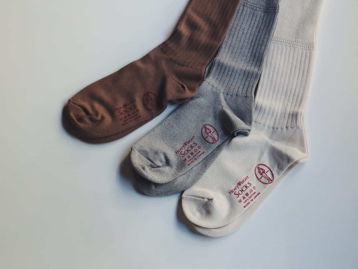 Heavy Weight Socks Plain Rib Ecru Olde Homesteader Nostos Books ノストスブックス