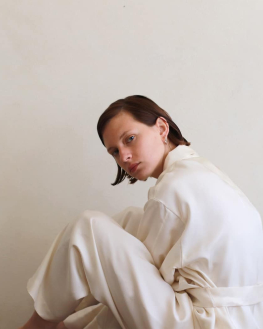 Silk lounge shirts /  pants  IVORY | Olde H&Daughter