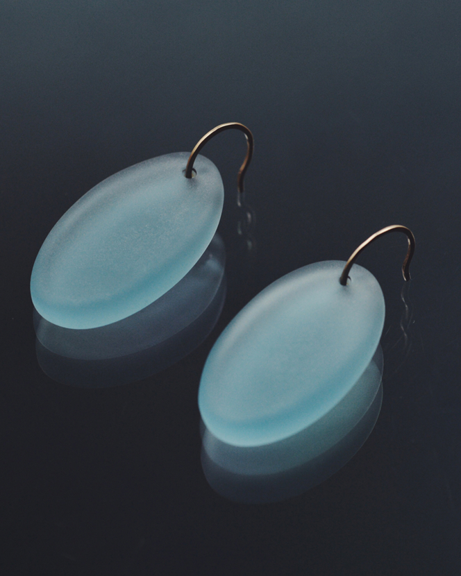 HOTOLI Earrings Oval Blue | SIRI SIRI