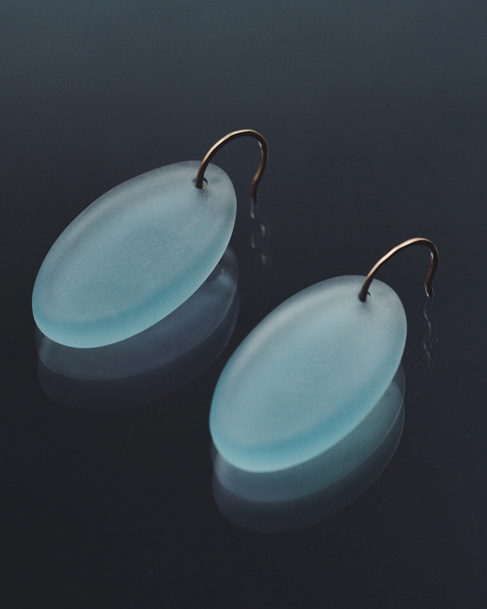 HOTOLI Earrings Oval Blue