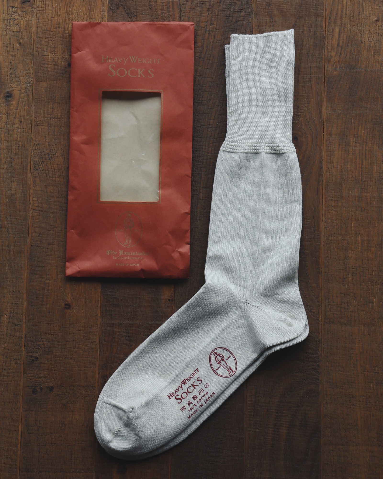 Heavy Weight Socks / Plain Jersey  ECRU HEATHER | Olde Homesteader