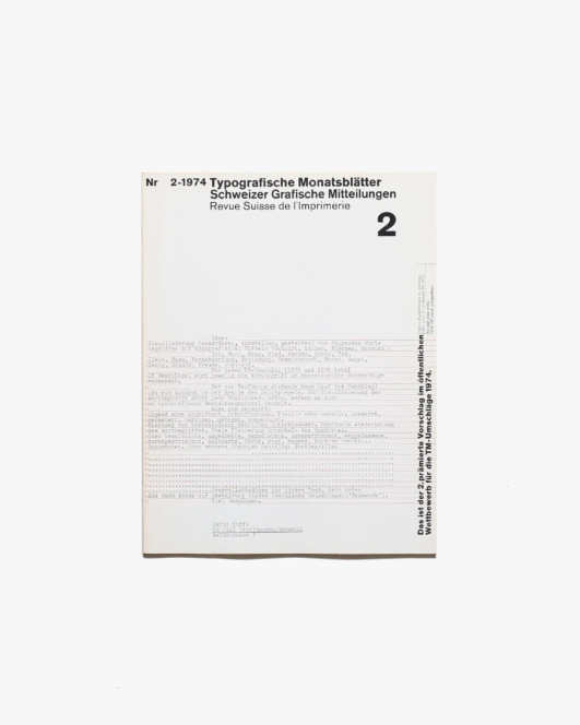 TM／Typografische Monatsblatter 1974, nr.2