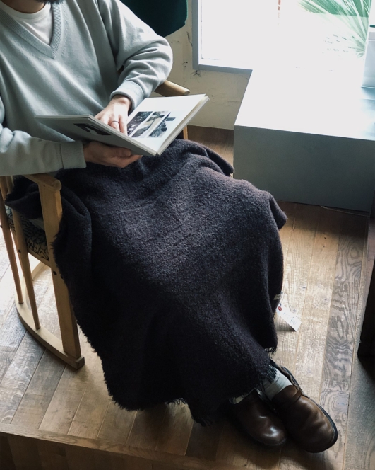 woolalpacacupro blanket c/#ブラウン | Watanabe Textile