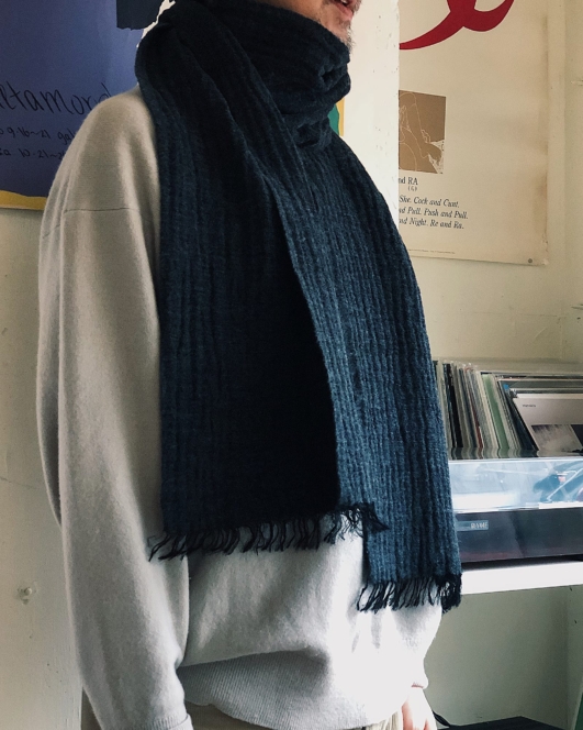 lambwoolcupro マフラー c/#チャコールグレー | Watanabe Textile