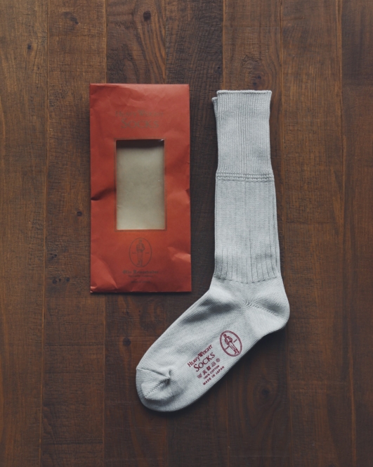 Heavy Weight Socks / Plain Rib ECRU HEATHER | Olde Homesteader