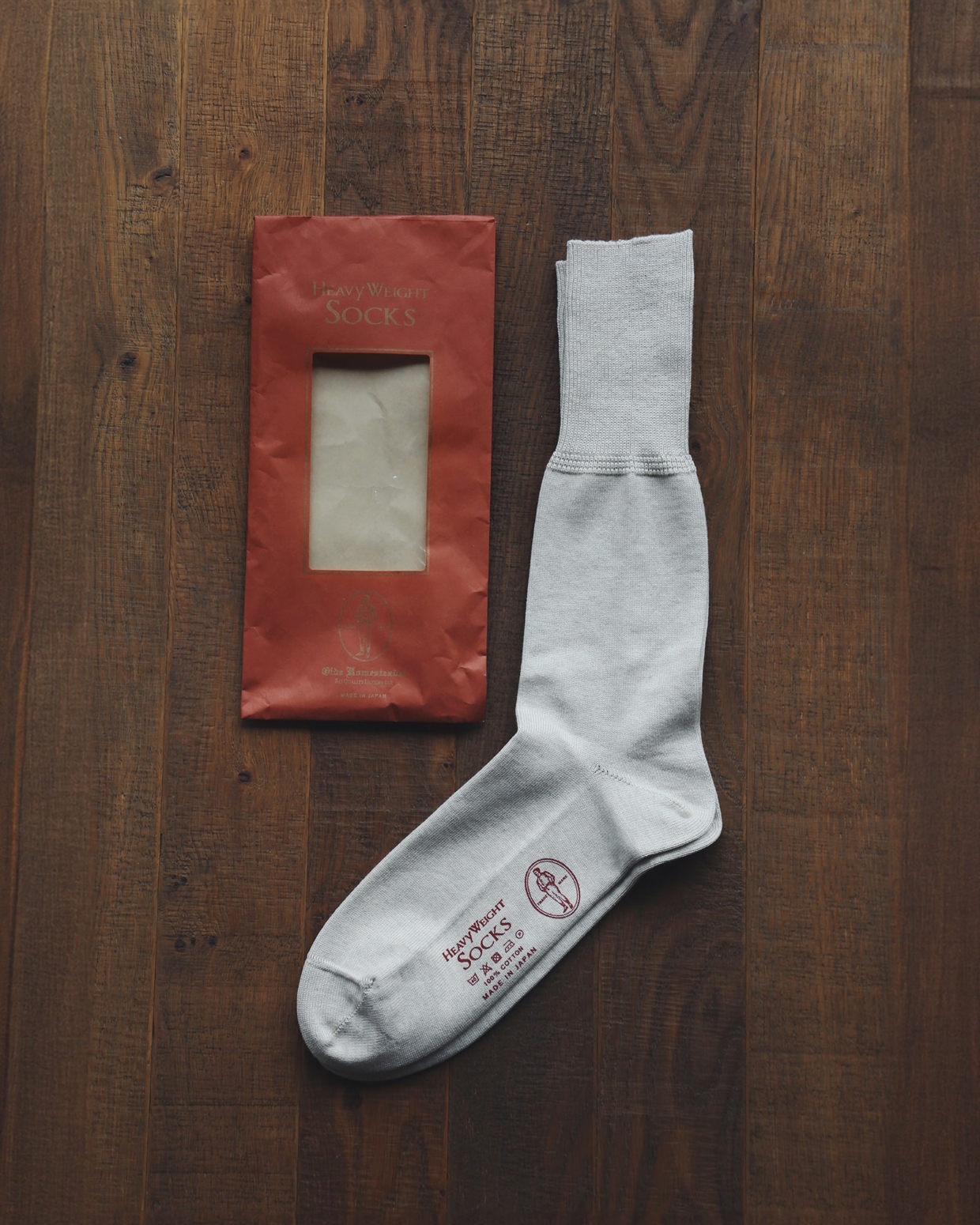 Heavy Weight Socks / Plain Jersey  ECRU HEATHER | Olde Homesteader