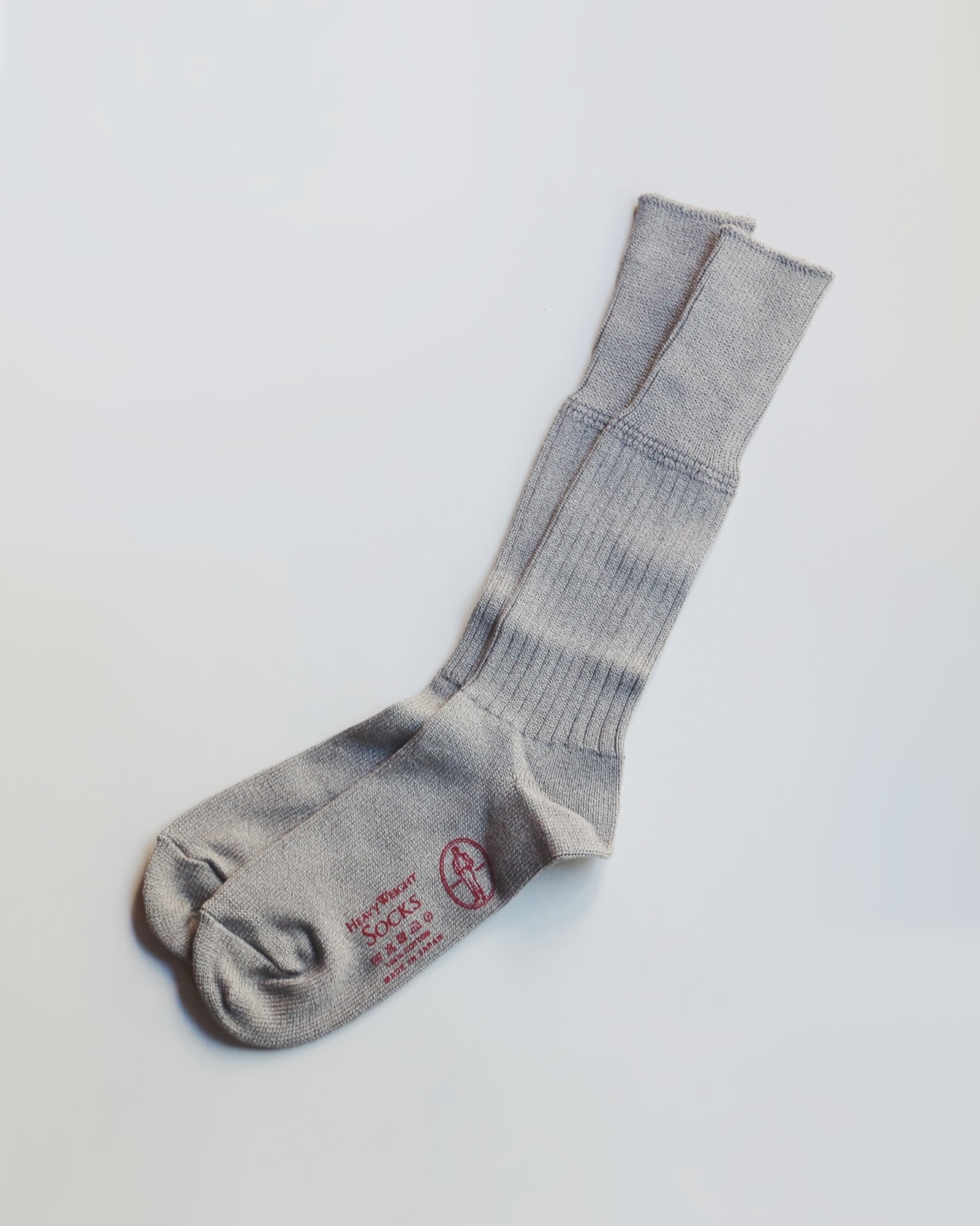 Heavy Weight Socks / Plain Rib MOTTED GREY | Old Homesteader